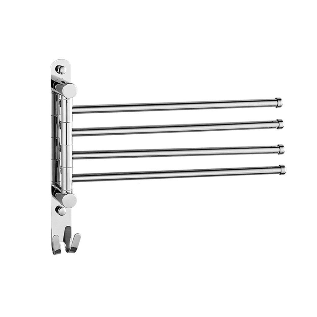 Porte-serviettes rotatif en acier inoxydable SUS304 poli avec fixations murales durables