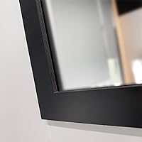 Vista 6 de LiveInUrban 7 piezas de arte de pared de acrílico negro 3D moderno de mediados de siglo, no espejo real, decoración de panel de pared bohemio