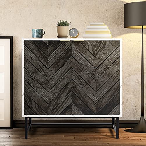 Rehoopex Storage Cabinet, Marble Pattern Modern Accent Buffet Cabinet, Free Standing Sideboard And Buffet Storage With Grey Door, Wood Cabinet For Bedroom, Living Room, Kitchen, Office Or Hallway #TOP29