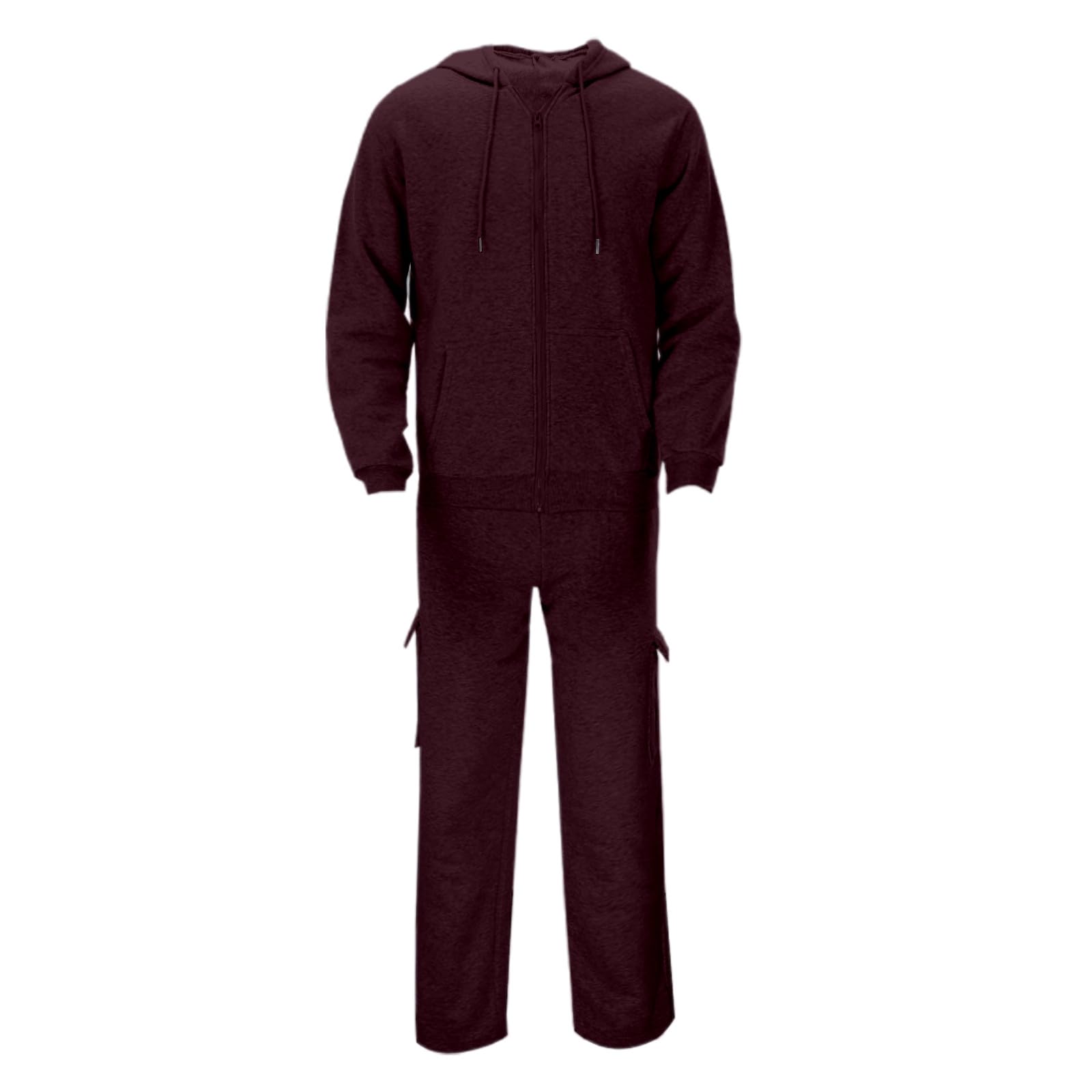 Herren einfarbiges lässiges Anzug Set – Bequeme entspannte Passform –Ideal für Outdoor Aktivitäten – Frühling, Herbst & Winter – Atmungsaktiv – Zweiteilig # L