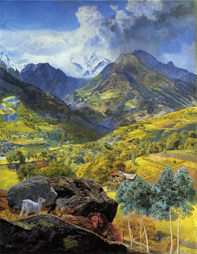 Imprimé Sur Toile le Val d'Aoste de John Brett Affiche Beaux-Arts Finition Mat 60x90