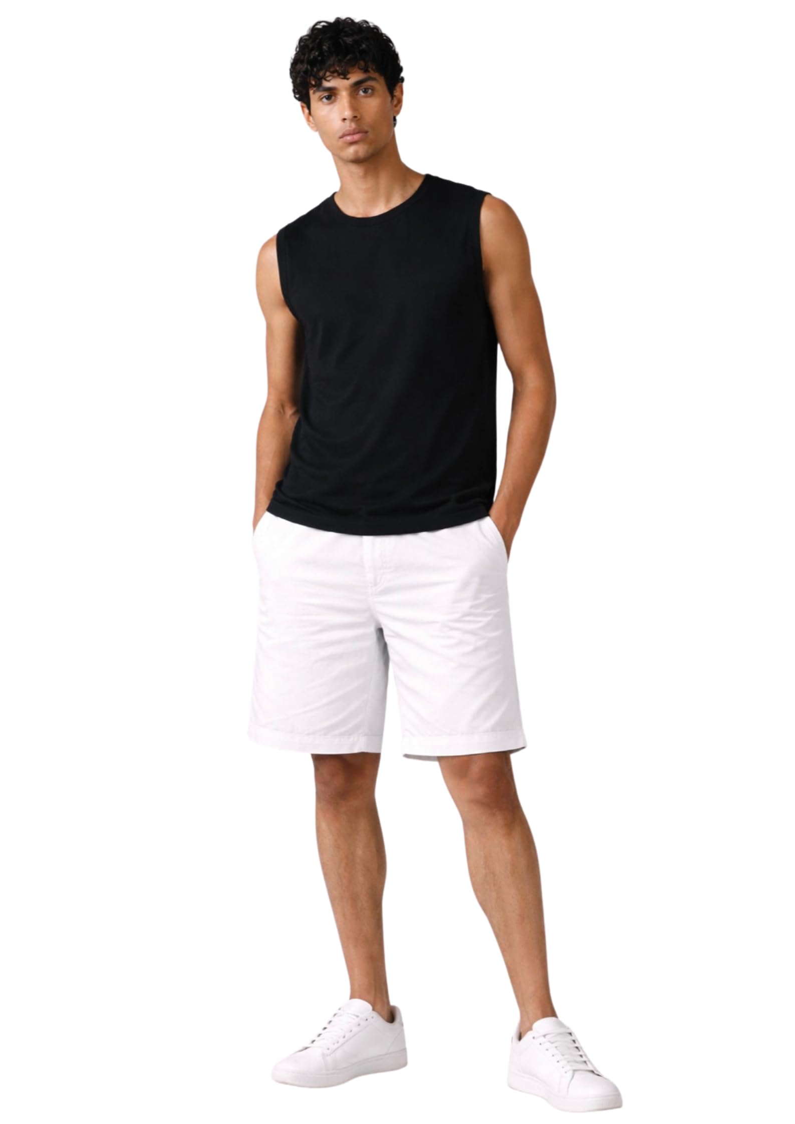 Men's Tank Top | Black Sleeveless Vest | 180 GSM 100% Cotton Regular Fit | Casual Wear-image-42