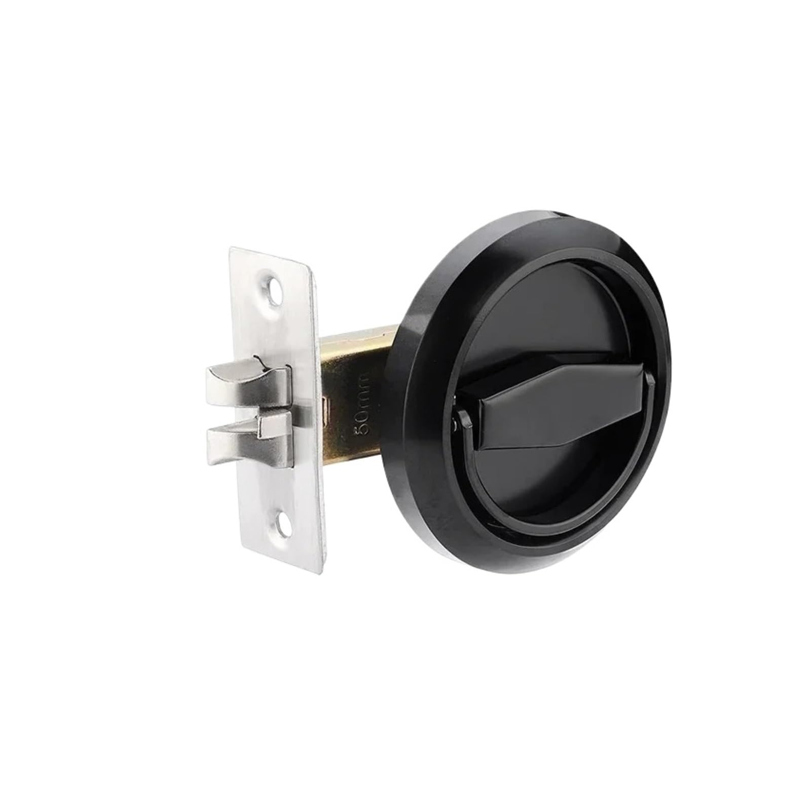 YXINAER Round Recessed Door Lock Embedded Concealed Invisible Door Lock