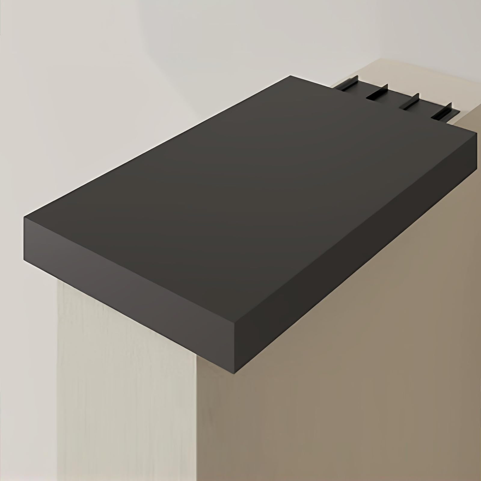 Caballete metálico de protección resistente a la intemperie, hecho a medida | Placa de tapa de pared de valla empalmable rectangular con canales de luz para paredes de piedra(L 78 7/10'',Fits Wall T 9")