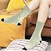 SyXIOP Green Fashion pair crew socks running breathable wicking sport socks for women (2-Pair)