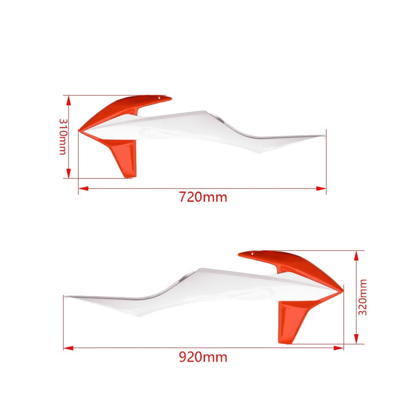 Płyta ochronna zbiornika Pasuje do SX SXF XC XCF EXC EXCF XCFW XCW 2019-2023 osłona zbiornika paliwa motocykla obudowa owiewki pokrywa lewa prawa strona(White)