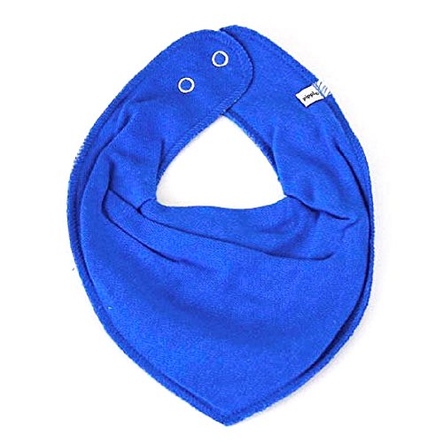 FOULARD Tissu triangulaire Bébé Enfant avec boutons-pression double-couche divers Uni Couleurs - Bleu, Taille unique