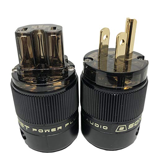 Review SonarQuest Standard Edition 24K Gold Plated US Power Plug & IEC Connector Set AC Power for HiFi Audio (SE-GP+GC(D))
