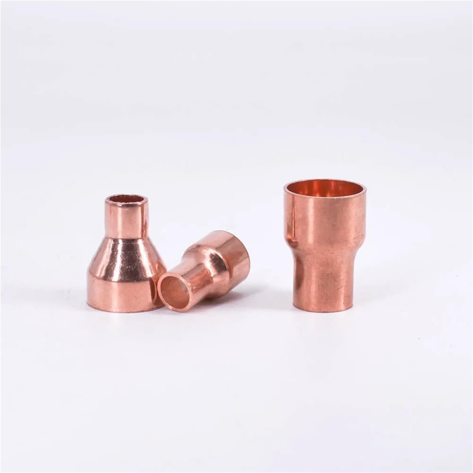 5pcs 6.35 8 10 12.7 15 16 19 25 28 32mm Pure Copper End Feed Solder Reducer Plumbing Pipe Fitting Connector Coupler Air Conditioner(38mm To 35mm)