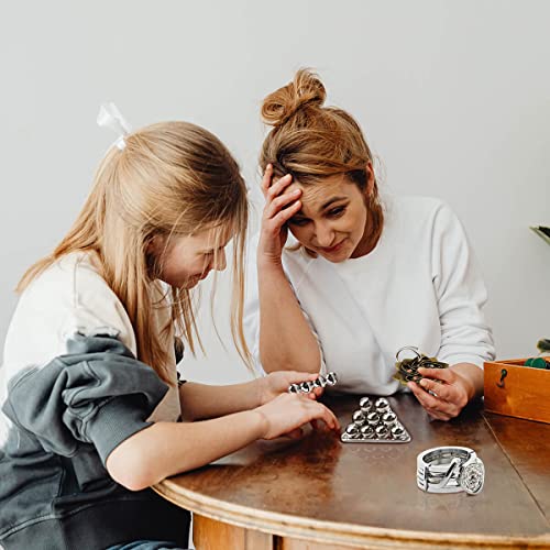 Mhy Brain Teaser Puzzles,3Pcs Cast Metal Puzzle Game Toys,3D Highly Difficult Adult Puzzles, Iq Educational Box For Teens #TOP1