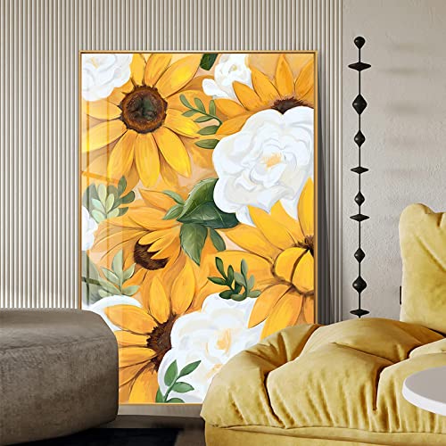 Póster de girasol 60x80cm sin marco para transformar paredes vacías y aburridas