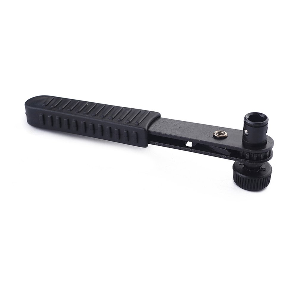 Yardwe Mini Cricchetto Nero Inserti 1/4 in Acciaio e Pvc, Chiave Compatta Rotazione a 360 Gradi per Riparazioni