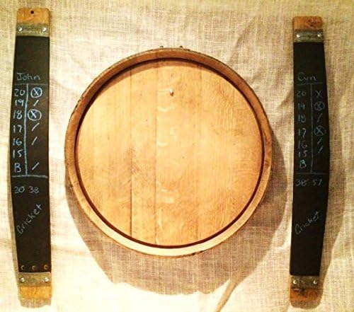 Barrel Head Dart Board Kit With 2 Chalkboard Stave Scorers (No Dart Board)