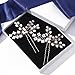 Produktbild Barode Braut Hochzeit Haarnadeln Silber Strass Blume Kristall Brautschmuck Haarschmuck Schmuck für Frauen und Mädchen 2 Stück