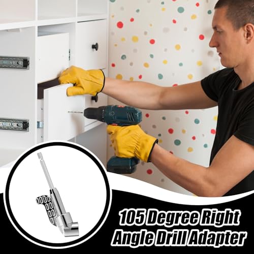Adaptateur de perçage d'angle droit 105° avec embout hex pour visseuse