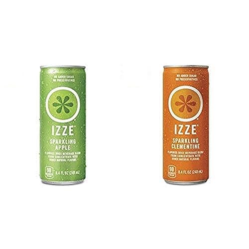 IZZE Sparkling Juice, Apple, AND IZZE Sparkling Juice, Peach, 8.4