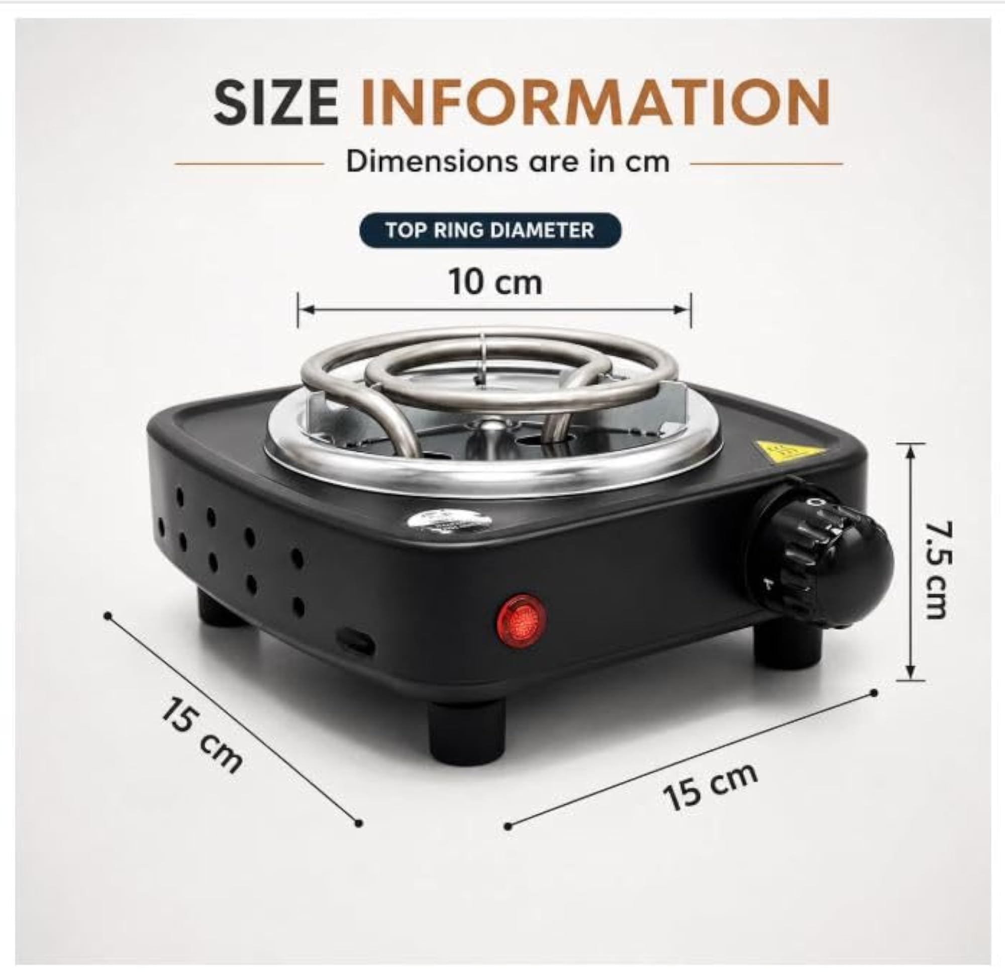 500W Mini Electric Coil Stove, Portable Hot Plate