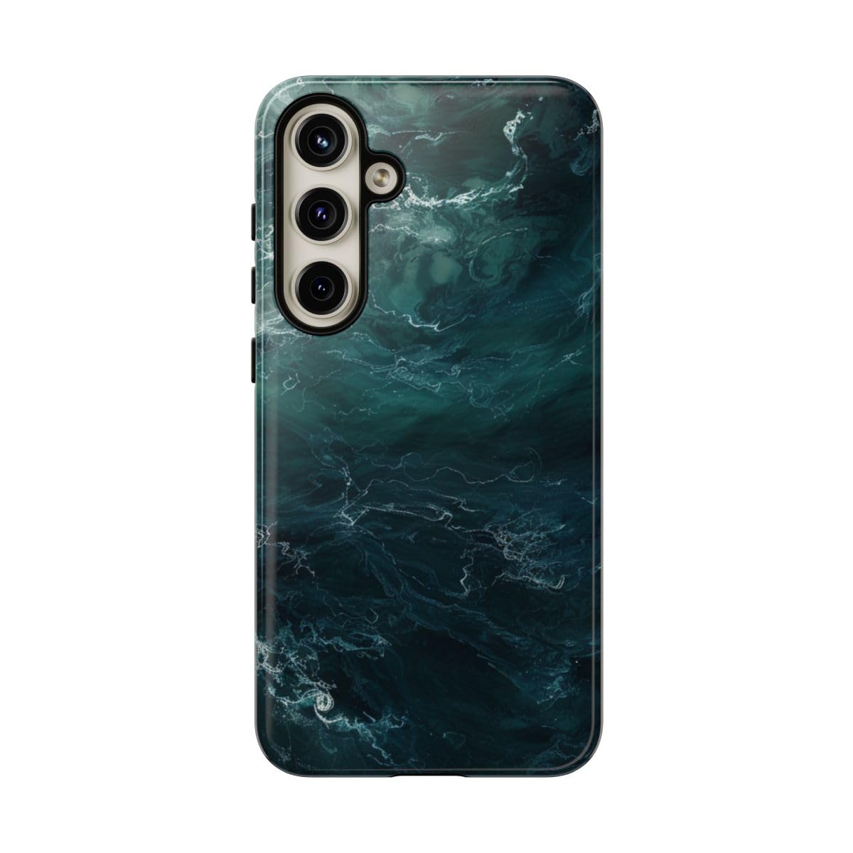 Coque Samsung S24 Plus bleu sarcelle Dark Water Void
