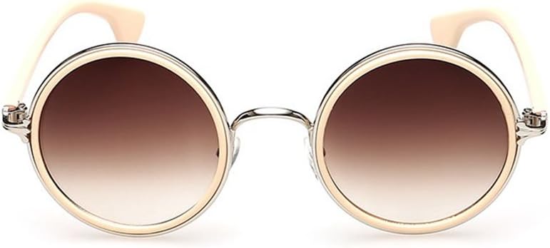 UV sunglasses metal frame glasses retro sunglasses round Prince Edward mirror tide male Ms.