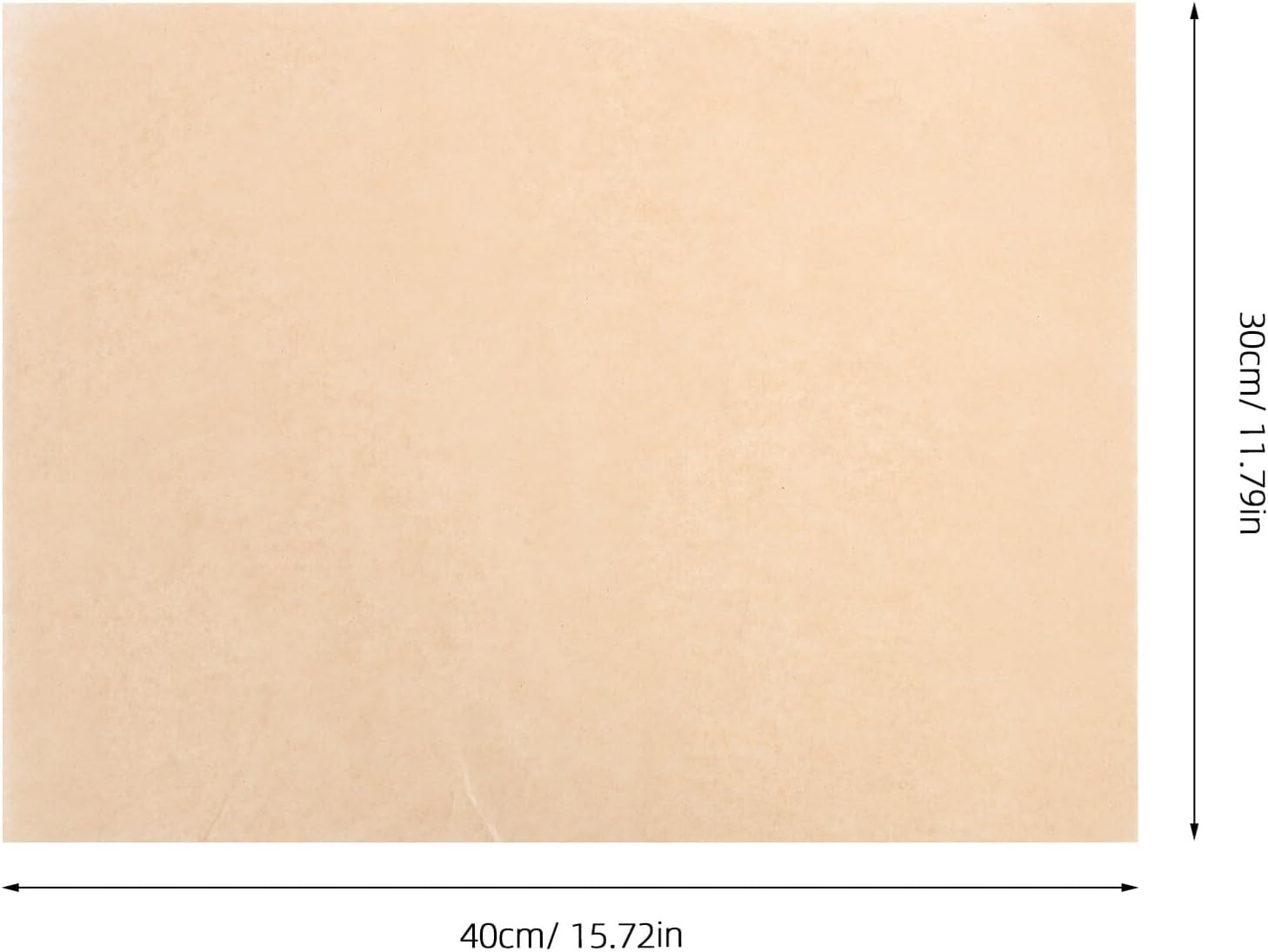 100pcs 40x30cm Non-stick Parchment Baking Paper Sheets, Silicone Coated Brown Kraft Paper, Pre-cut Liner for Oven, Bbq, Steaming, Air Fryer Cooking