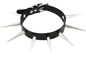 Unisex Long Gothic Spiked Choker