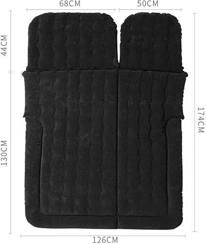 Miniatura 5 de Xuthusman Colchón inflable para cama de automóvil, camión, SUV, asiento trasero, cojín inflable para camas para dormir con bomba de aire (beige)