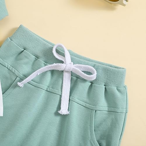 Toddler Baby Boy Outfits Long Sleeve Pocket Sweatshirt Solid Pants Infant Fall Winter Clothes Set2