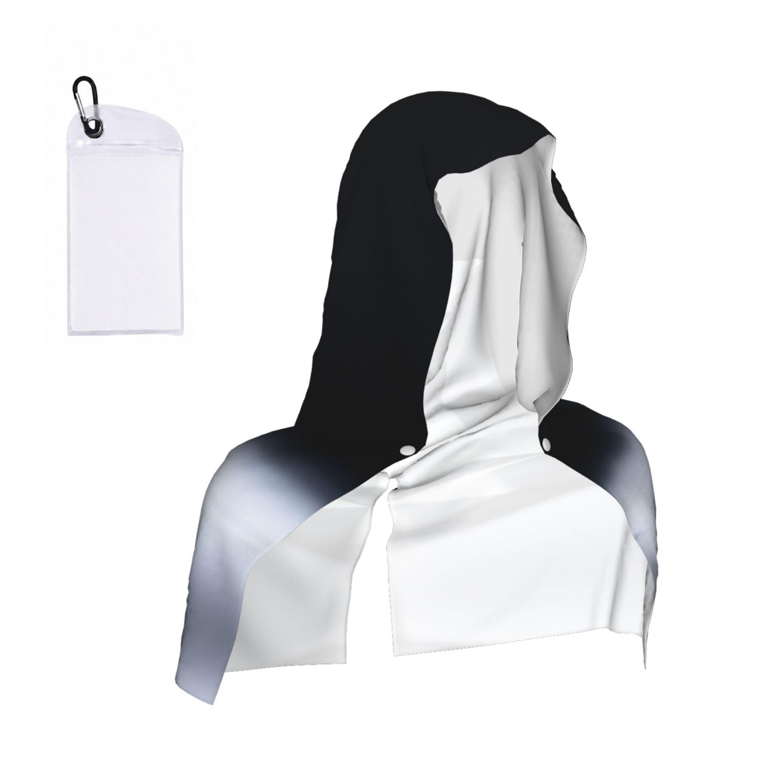 CNTDBU Float Cube Art Cooling Towel Hooded-Instant Chill Neck Cover for Sports, UV Cooling Rag for Running Gym