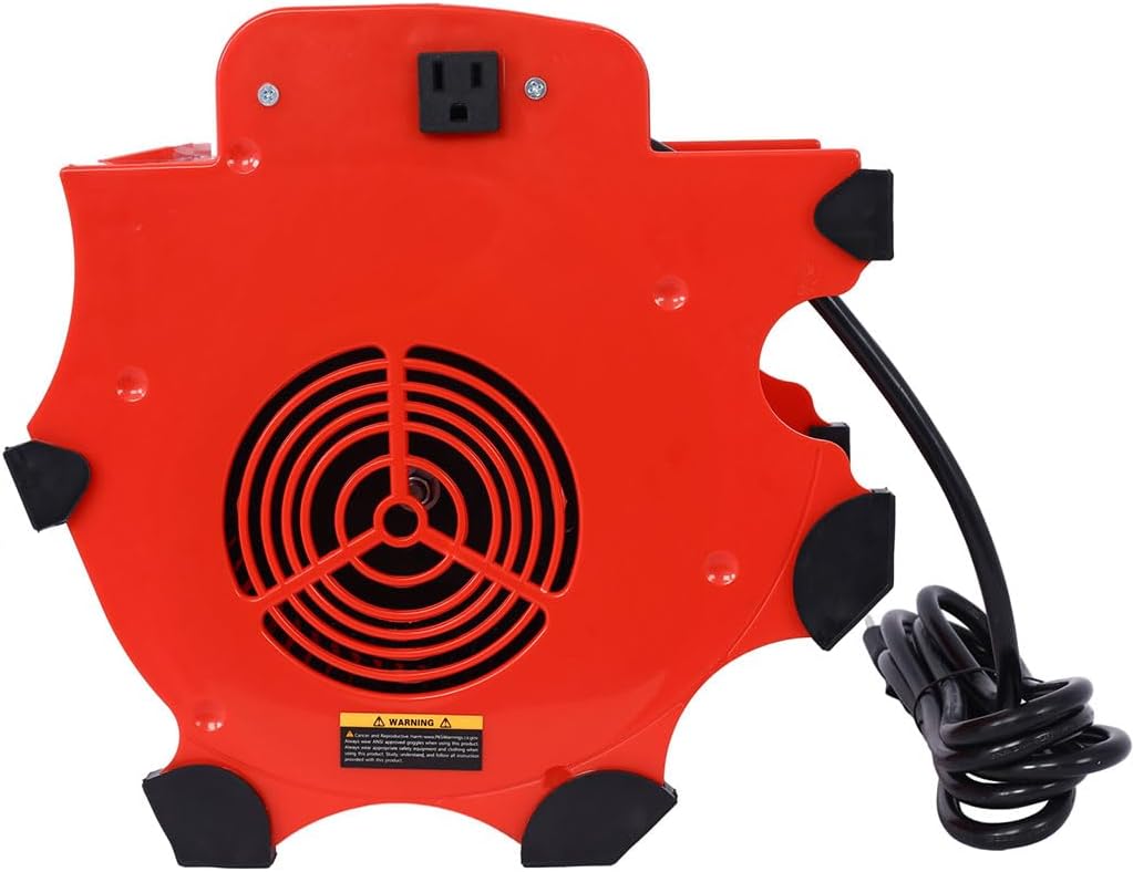 Air Mover, 3-Speed Heavy-Duty Floor Blower Fan and Carpet Dryer with 4 Different Angles Portable Air Mover Floor, Carpet Dryer, Floor Fan, Blower, for Janitorial, Home, Commercial Use