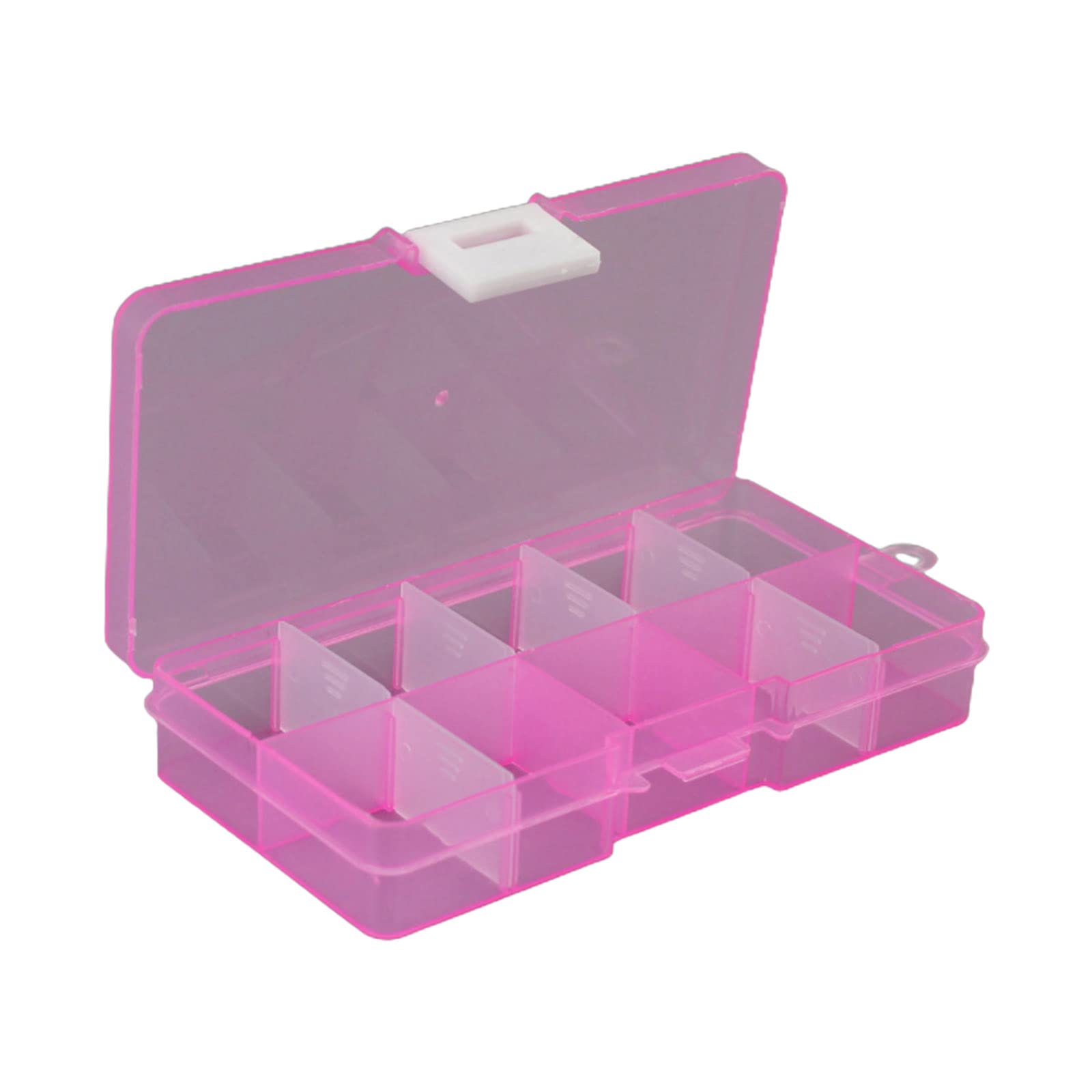 Clear Storage Box 10 Compartment With Sealing Lid Container For Case For Small Jewelry For Multicolor Organization Holder