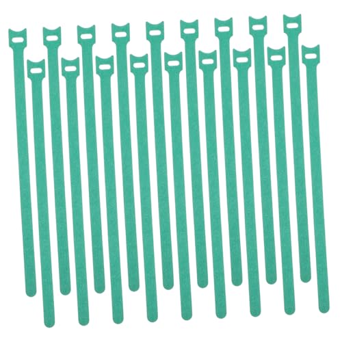 BESPORTBLE 100pcs Reusable Hook and Loop Cable Ties Cord Management Straps for Charging Cords and Electrical Cables Green 12mm X 300mm Organizer Fasteners for Home Office Desk Use