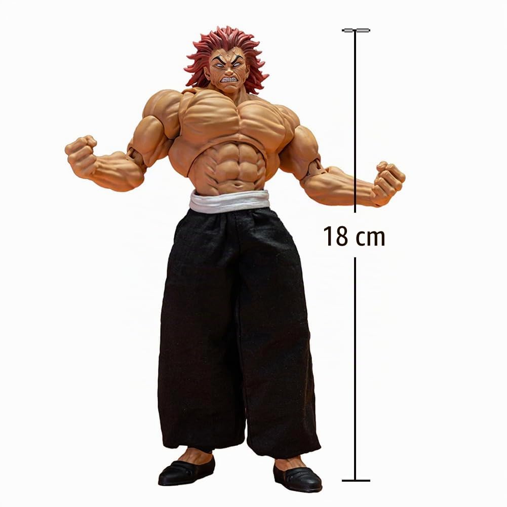 Zhongkaihua Baki Anime Figure Baki Hanma Super Action Statue PVC Model Figurine Accessori Intercambiabili Ornamenti da Collezione