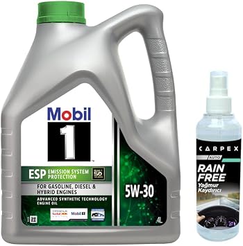 Mobile 1 Esp 5W30 Engine Oil 4 L + 06772 Carpex Glass Rain Slider