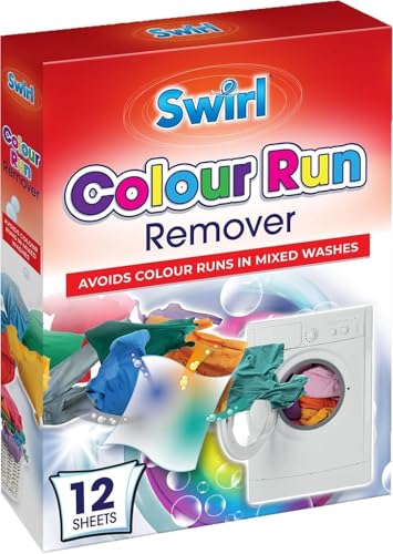 Colour Run Remover 12 Sheets - Advanced Dye Transfer Solution Safe for Whites and Colors Easy Application Gentle on Fabrics Effective and Cost-Effective Sold by Zinnia