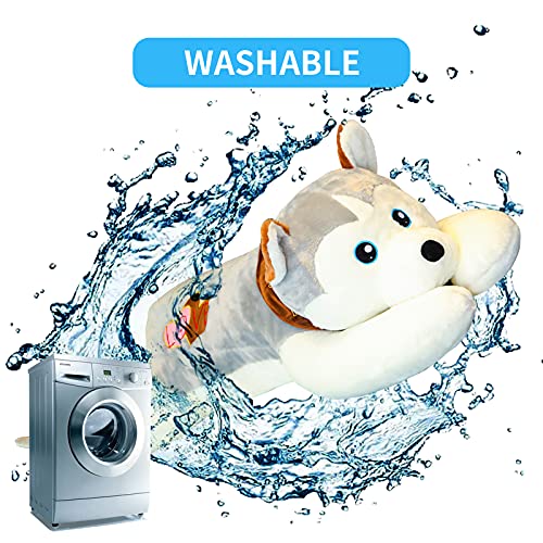 Dalmao 39.3 Inch Dog Wolf Stuffed Animals, Cuddly Husky Dog Plush Toys Puppy, Soft Plushies Large Kawaii Pillow, Big Plush Toy, Christmas, Birthday Party, For Kids, Pets,Girls #TOP5