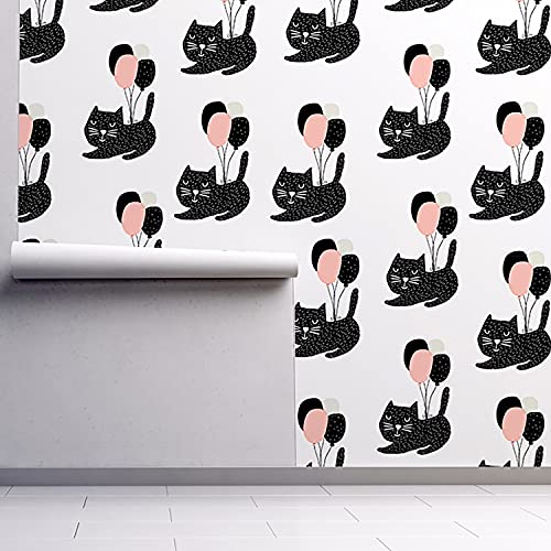 Papier peint lavable chats 290x290cm pour masquer les murs