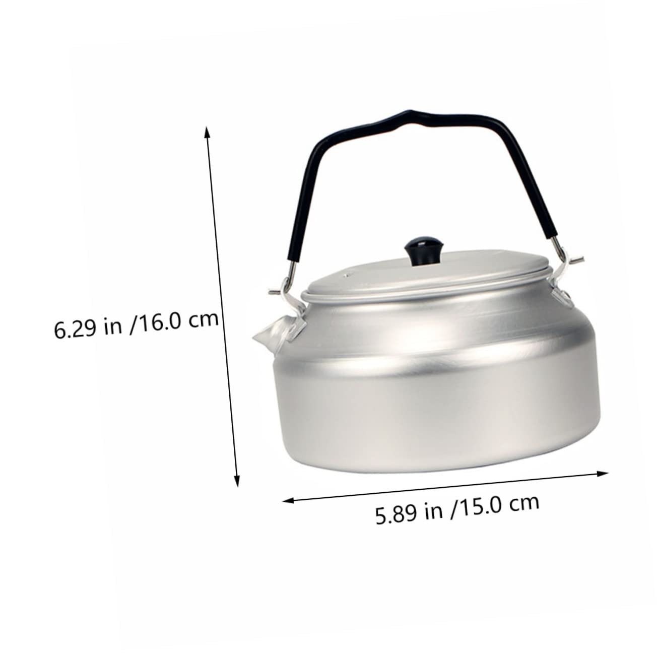 BRIGHTFUFU Camping Tea Pot Aluminum Alloy Outdoor Kettle Insulated Handle Gas Cooker Vintage Tea Kettle
