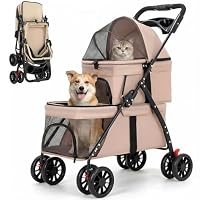 Amazon.co.jp: Gurehaペットカート 2段式 犬 カート ペットかーと折