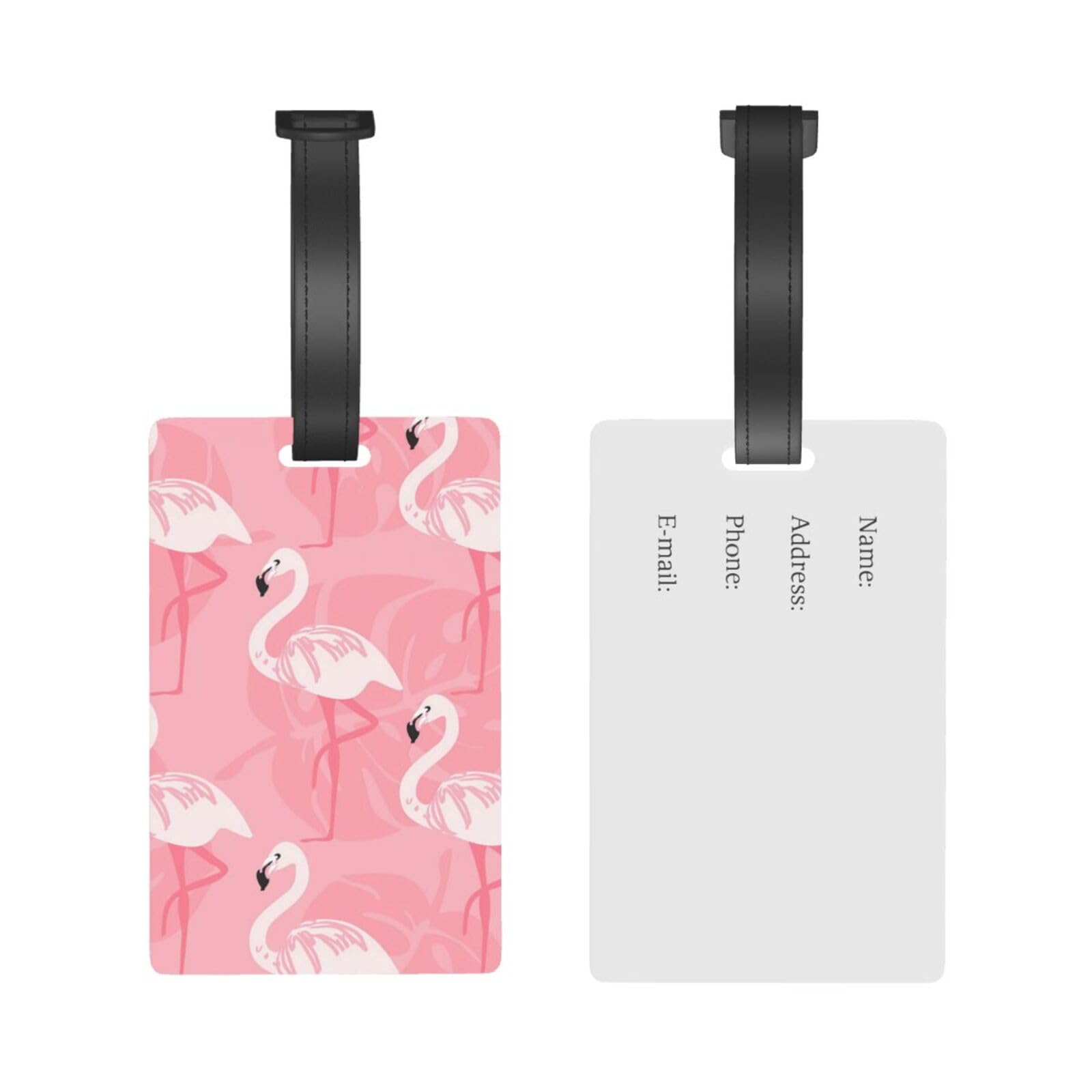 Amazon.co.jp: 荷物タグネームタグかわいい フラミンゴ ピンク 鳥柄