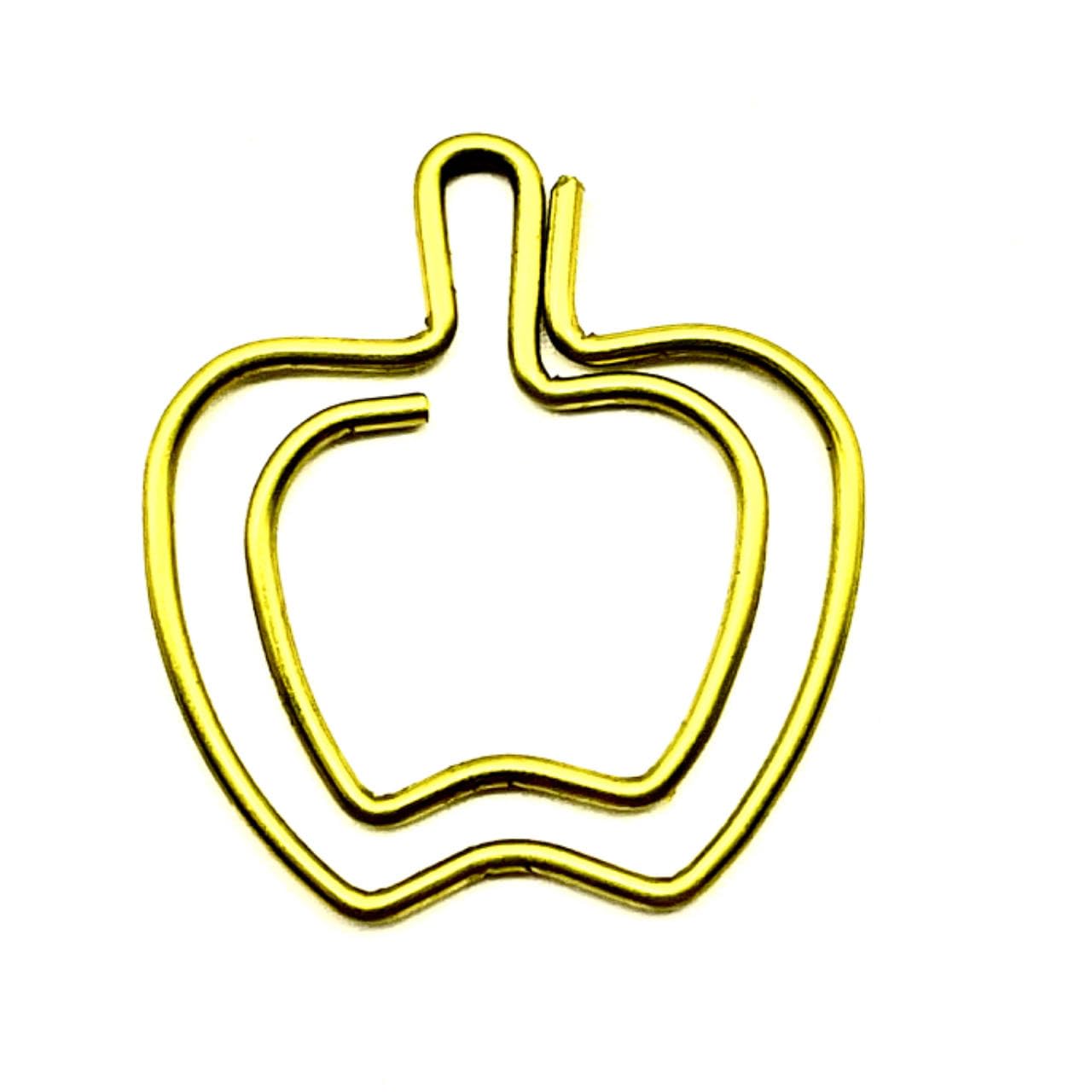 Lmlliang20PC Paper Clip Bookmark, Cute and Fun Metal Paper Clip, Animal Paper Clip,Office Desk School Accessories Bookmark(Golden)