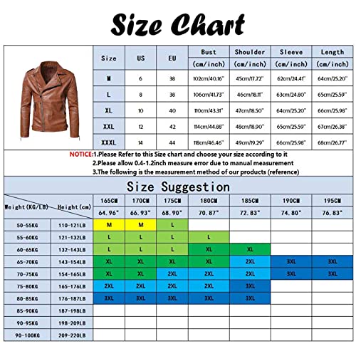 Veste en cuir homme col rabattable avec fermeture éclair