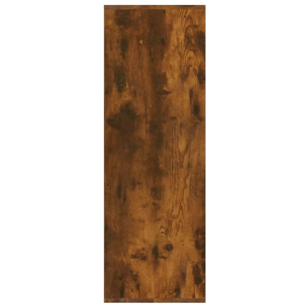 Scarpiera in legno di rovere affumicato, 54 x 34 x 100,5 cm, con 12 scomparti, armadio salvaspazio per corridoio, ingresso, organizer moderno per scarpe, sistema di organizzazione