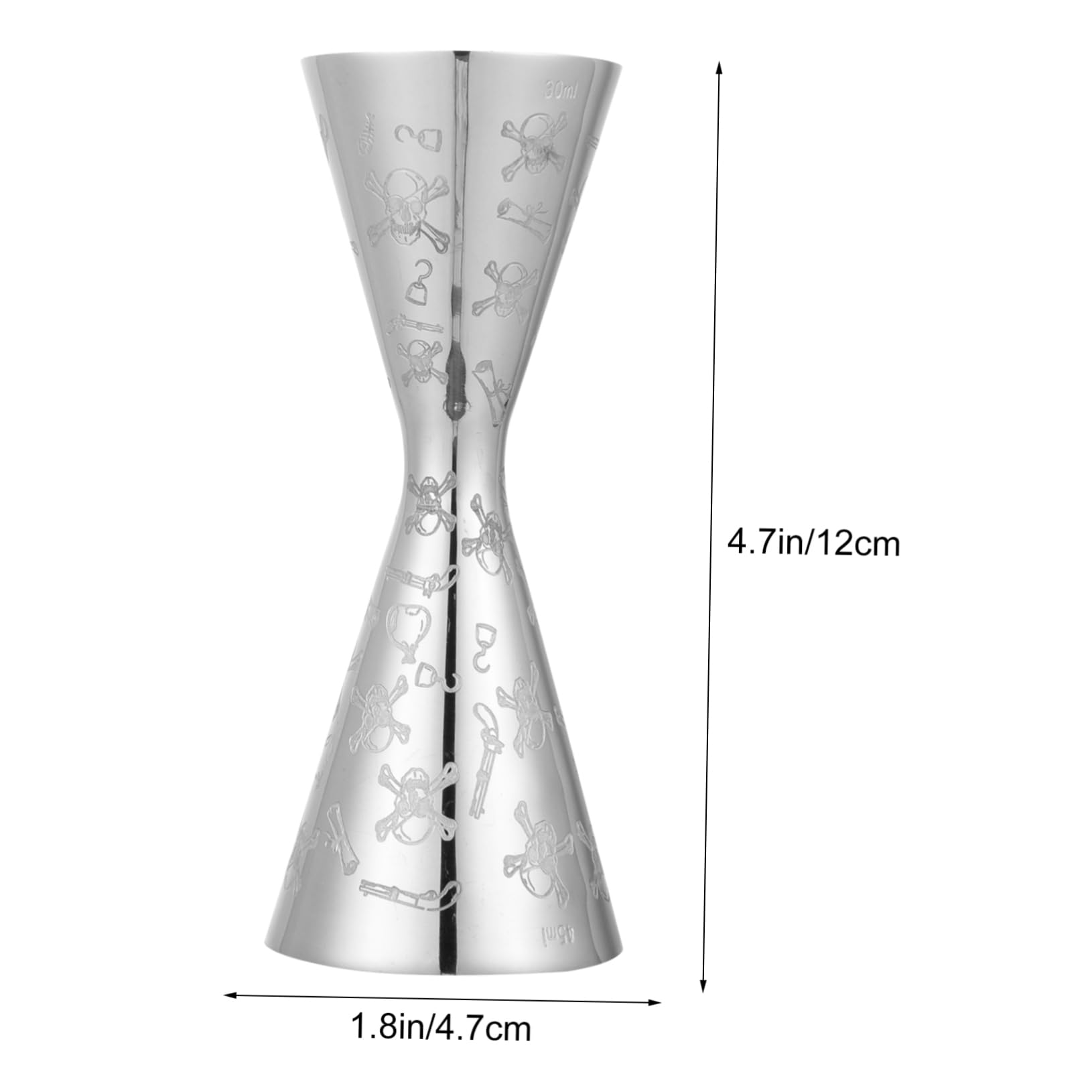 ABOOFAN Verres À Vin 3 Pièces Mesureur de vin en Acier Inoxydable doseur de Mesure pour Barman Outil de Barre à la Maison Tasse d'once Tasse à mesurer de Barman escalader Cocktail gigue