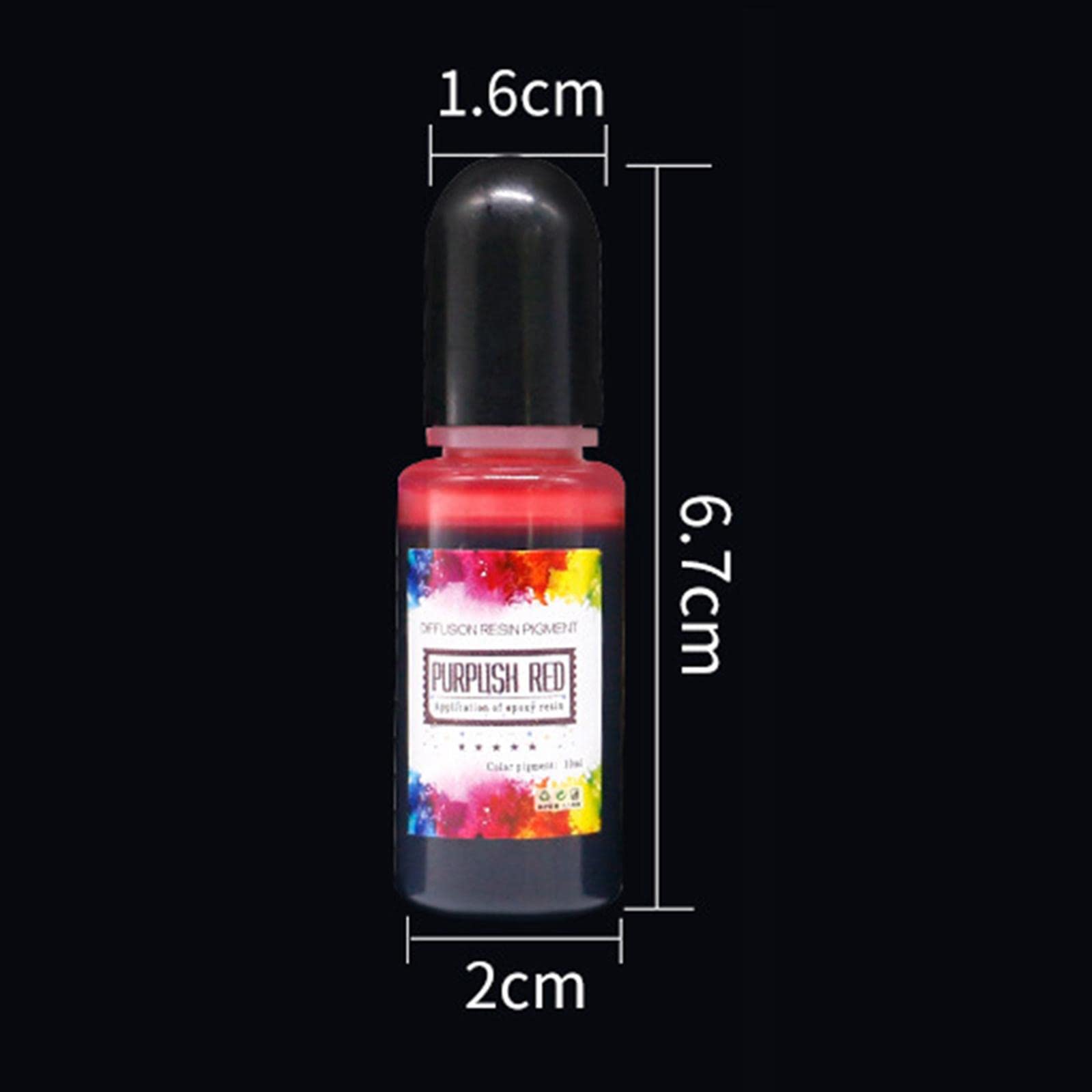 Juego de 3 24 tintas vibrantes de resina epoxi, pigmento de 10 ml, para hacer vasos y álbumes de recortes