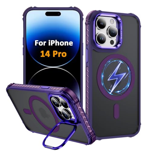 Coque iPhone 14 Pro antichoc MagSafe anti-chute militaire avec support vidéo