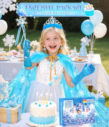 Disfraz Princesa para Niñas 3-6 años con Capa y Corona miniatura 3
