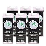 Malibu Mylk Original Organic Flax Milk | 3g Fiber + 1800mg Omega-3 Per Serving, Shelf-Stable, Dairy-Free, Plant Based Milk Alternative, Keto, Low Carb, Nut Free - 33.8oz (6 Pack)