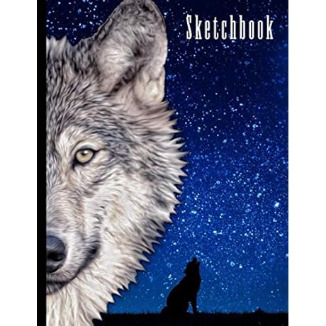 Personalized Wolf Themed Sketchbook | 8.5" x 11", 108 Pages