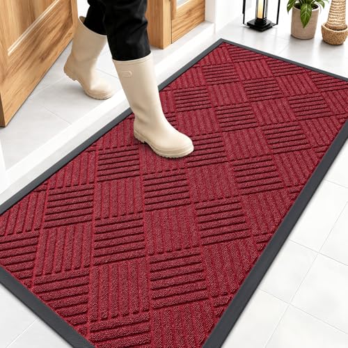 Image of OLANLY Front Door Mat Outside Entrance 47x23, Waterproof Heavy-Duty Doormat
