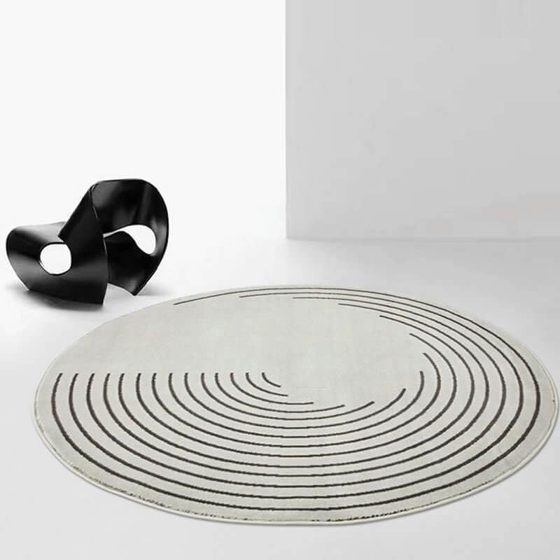 Hand Tufted Modern Minimalist Round Woolen Rug for Living Room,Bedroom,and Hall Size 9x9 Feet Color Multi-01-image-13